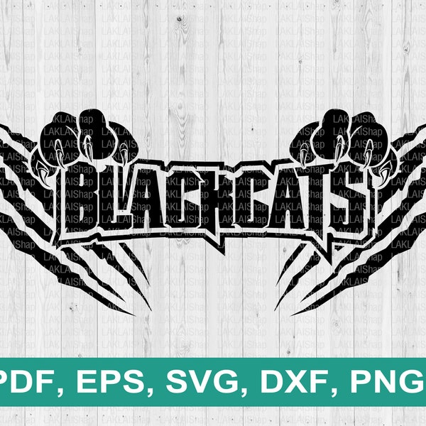 Blackcats claws svg, Blackcats svg, BlackCats Spirit svg, Blackcats School svg, Digital File Download, eps, pdf, png, dxf