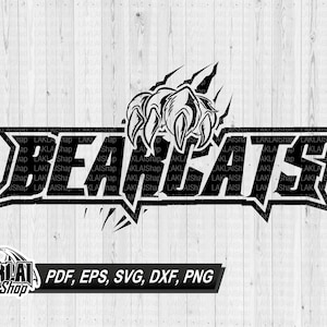 Bearcat Claws svg, Bearcats svg, Bearcats Mascot svg, Bearcats claws svg, School Spirit, Digital file Download, png, dxf, pdf, eps