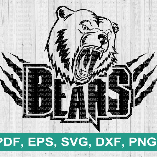 Bears Claws svg, Bear svg, Bears svg, sports, school spirit, Bears mascot svg, Digital File Download, pdf, eps, dxf, png