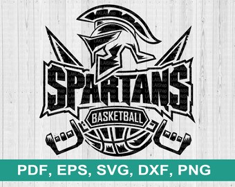 Spartans Basketball Team SVG, Mascot Pride (Digital File)