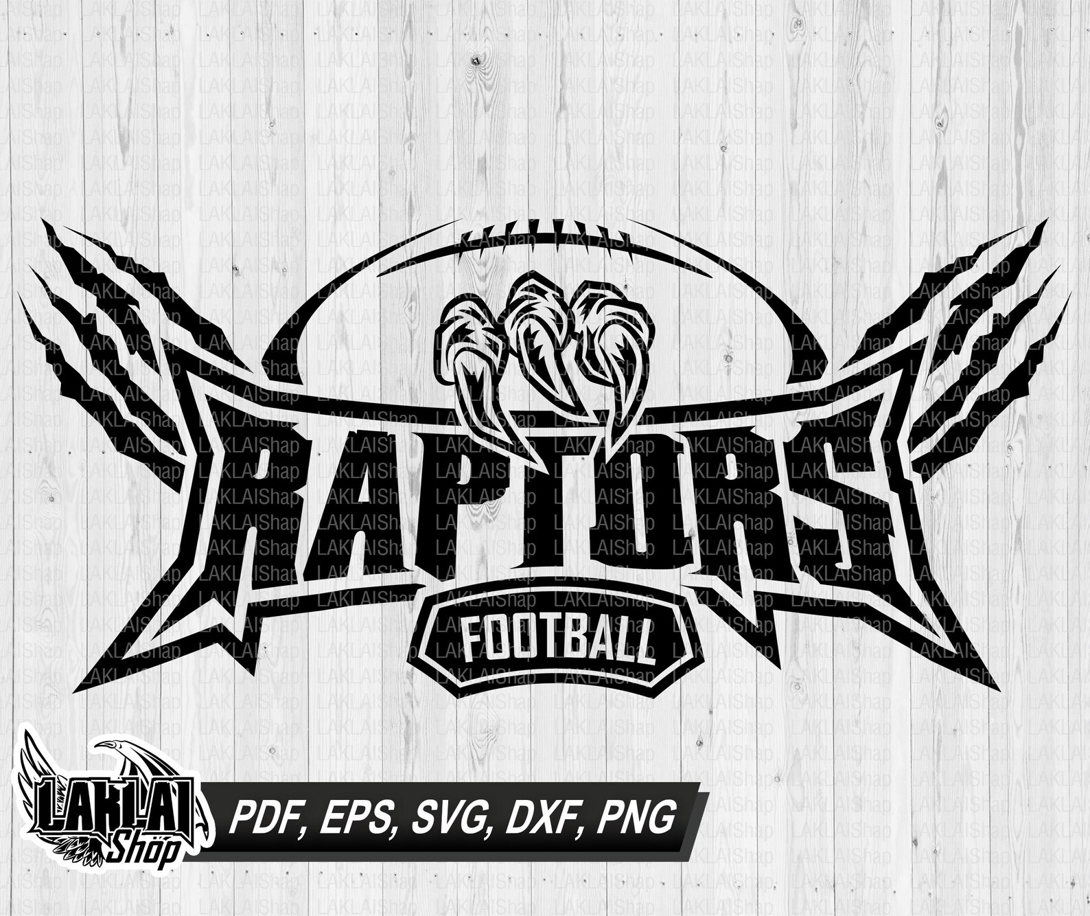 Raptors Football Mascot (svg, Png, Pdf, Eps, Dxf) (digital Download) - Etsy
