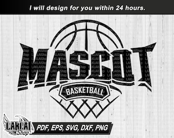 Maskot basketlag SVG, skolanda (digital fil)