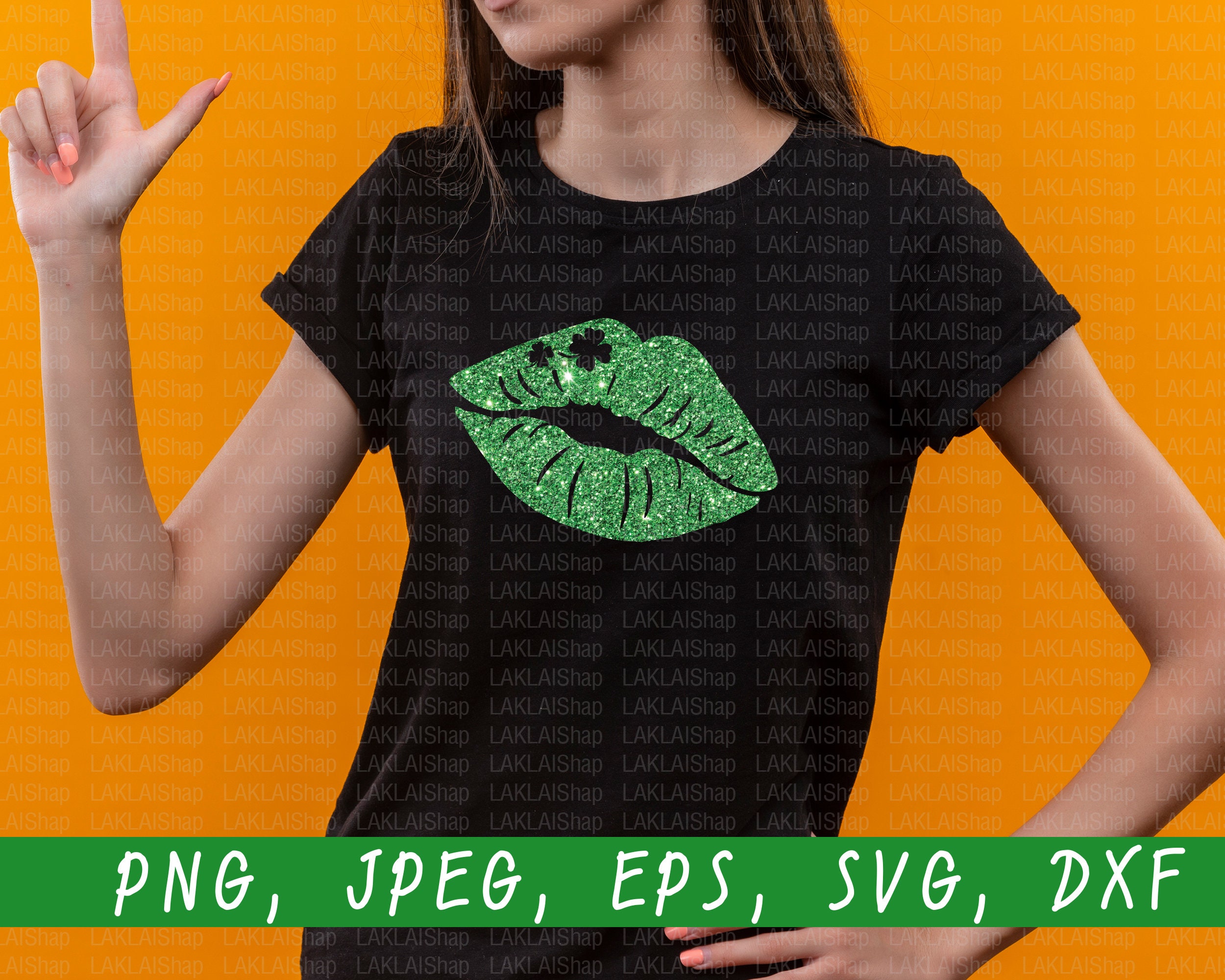 Shamrock Lips SVG Lips With Clover Svg St Patricks Day SVG Etsy Canada