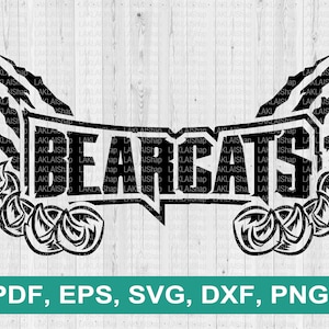 Bearcat Spirit svg, Bearcats svg, Bearcats Mascot svg, Bearcats claws svg, School Spirit, Digital file Download, png, dxf, pdf, eps