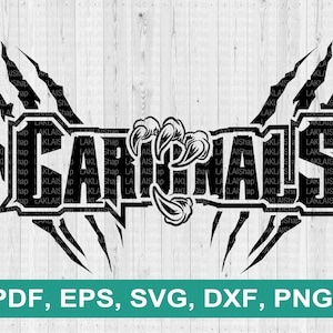Cardinal claws svg, Cardinals png, claws svg, Cardinals svg, Cardinals spirit svg, Cricut File, Digital File Download,  pdf, png, eps, dxf
