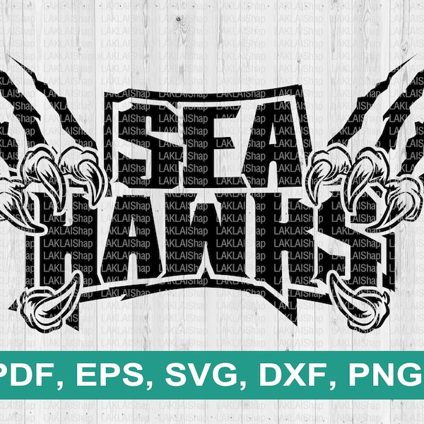 Svg des Seahawks, mascotte des Seahawks, svg logo Seahawks, école des Seahawks, svg de l'équipe des Seahawks, téléchargement de fichier numérique, eps, pdf, png. dxf