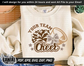 Cheer Mascot svg, Personalized svg, Cheer Mom svg, Cheerleader svg, Template Svg, Cheer Team Shirt svg,Digital File Download,png,pdf,eps,dxf