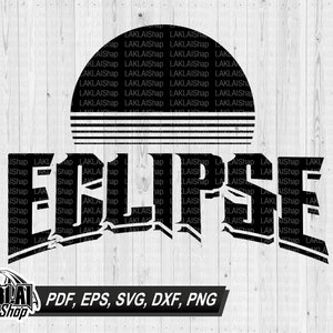 Retro Total Solar Eclipse 2024 SVG, Solar Eclipse Shirt SVG, Total Eclipse 8 april 2024 SVG, digitaal bestand downloaden, SVG, PNG, PDF