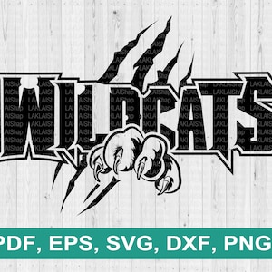 Wildcats Team svg, Wildcats svg, Wildcats mascot svg, Wildcats Spirit svg, mascot svg, Digital File Download, eps, dxf, png, pdf