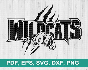 Wildcats Team svg, Wildcats svg, Wildcats mascot svg, Wildcats Spirit svg, mascot svg, Digital File Download, eps, dxf, png, pdf