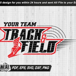 Mascot Track Team SVG, Schulsportdesign (Digitaler Download)