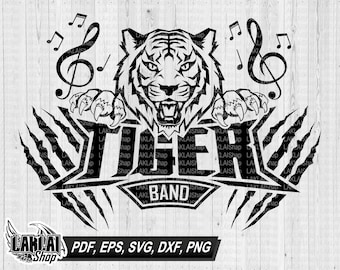 Tiger band svg, Tigers svg, Tiger svg, Tigers school spirit svg, Tigers band svg, Cricut ,Tigers pride,Digital File Download,png,dxf,pdf,eps