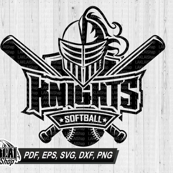 Knights softball svg, Knight softball svg, Knights svg, Softball Team svg, School Spirit svg, Digital File Download, dxf, png, pdf, eps