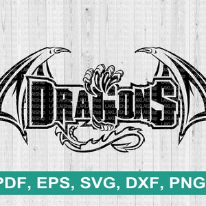 Dragons of wing svg, Dragons svg, Dragons team svg, Dragons mascot svg, Cricut svg, Digital File Download, pdf, png, eps, dxf