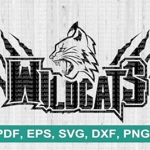 Wildcats Team svg, Wildcats svg, Wildcats Spirit svg, Wildcats Team svg, mascot svg, Digital File Download, eps, dxf, png, pdf