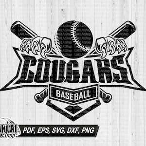 Cougars baseball svg, Baseball svg, Cougars Mascot, Cougars svg,Cougars school svg, Cougars Spirit svg,Digital File Download,png,pdf,eps,dxf