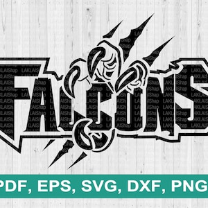 Falcons Claws svg, Falcon svg, Falcons logo, Falcons pride, Falcons school spirit png, Cricut svg, Digital File Download, png, dxf, pdf, eps