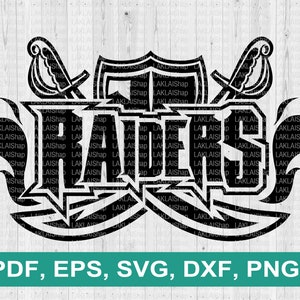 Raiders team svg, Raider svg,  Raiders mascot svg, Raiders png, School Pride, Cricut file, Digital File Download, png, dxf, eps, pdf