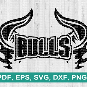 Bulls of flame svg, Bulls Mascot Svg, Bulls Team Mascot Svg, Bulls School Spirit svg, Digital file Download, png, eps, dxf, pdf