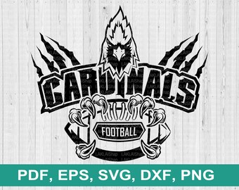 Cardinal Claws Football Team SVG, Cardinals Spirit (Digital File)