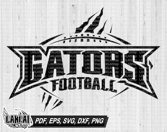 Mascotte de football Gators SVG, conception de chemise esprit d'école (fichier numérique)