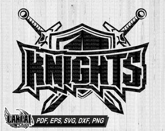 Knights Mascot SVG, School Pride Cricut Silhouette Files (Digital File)
