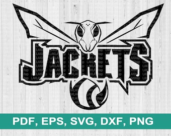 Yellow Jackets Mascot SVG, School Pride Cut File (Digital Download)