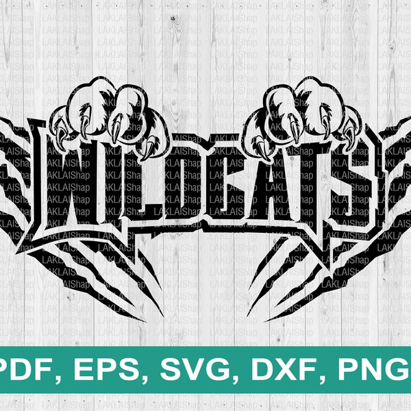 Wildcats claws svg, Wildcats mascot svg, Wildcats Spirit svg, Wildcats Team svg, Digital File Download, eps, dxf, png, pdf
