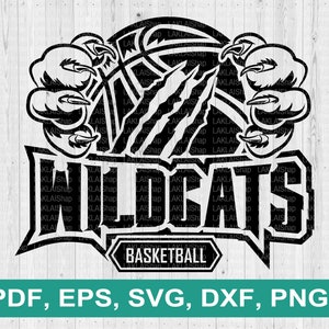 Wildcats Basketball claws svg, Wildcats Basketball svg, Wildcats svg, Wildcats spirit svg, Digital file Download, png, pdf, eps, dxf