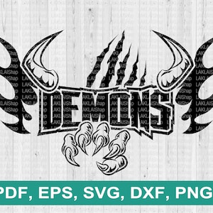 Demons svg, Demons school, Demons spirit svg, Demons shirt svg, Demons team svg, Demons logo svg, Digital File Download, png, pdf, dxf, eps