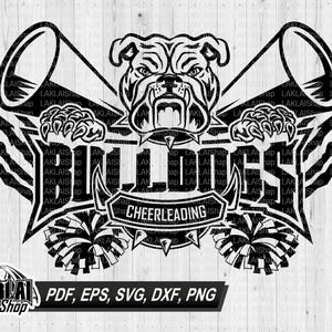 Bulldogs cheerleading svg, Bulldogs cheer svg, Bulldog Cheer Logo, Bulldogs svg, Bulldogs Spirit svg, Digital File Download, png,dxf,pdf,eps
