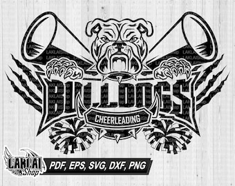 Bulldogs cheerleading svg, Bulldogs cheer svg, Bulldog Cheer Logo, Bulldogs svg, Bulldogs Spirit svg, Digital File Download, png,dxf,pdf,eps