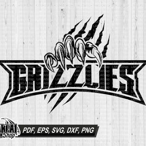 Grizzlies School Spirit svg, Grizzlies Mascot svg, Grizzly School Spirit, High School svg, Cricut, Digital File Download, pdf, png, eps, dxf