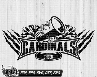Cardinals Cheer SVG, maskot anda design (digital fil)