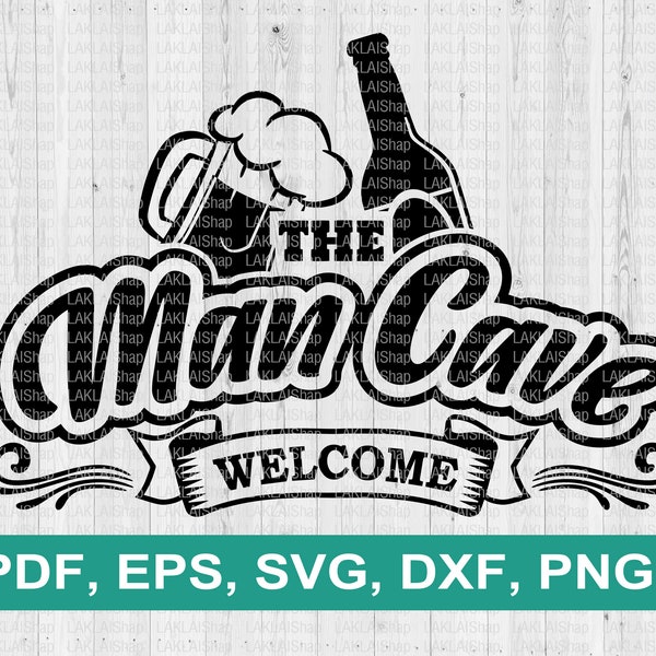 The Man Cave SVG, Shop Life Svg, Garage Man Cave Svg, Vintage Shirt svg, Cut Files, Digital file Download, dxf, png, eps, pdf