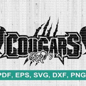 Cougars claws svg, Cougar svg, Cougar mascot svg, Cougar logo svg, Sport svg, Digital file Download, png, eps, pdf, dxf