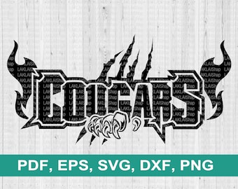 Cougars Claws Mascot SVG, Sport Logo (Digital File)