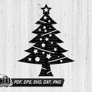 Cute Christmas Tree svg, Tree Christmas svg, Christmas svg, Christmas tree cut file svg, Digital file Download, png, dxf, eps, pdf