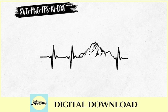 Mountain Heartbeat Svg Mountain Svg Mountain Svg Mountain - Etsy Singapore