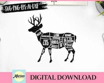 Deer Meat Cuts SVG, Deer meat cuts svg file, deer meat cuts clipart, deer svg, deer cut file, deer clipart, deer cuts svg file, clipart