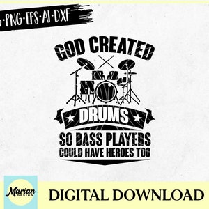 Drummer Hero SVG : conception de citation de bassiste (téléchargement numérique)