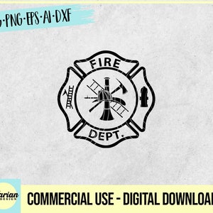Fire Department Logo svg, fire department logo cut file, fire department svg cut file, fire department maltese cross svg, clipart, vector