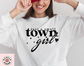 小さな町の女の子のSVG：田舎の女の子のデザイン（デジタルダウンロード）