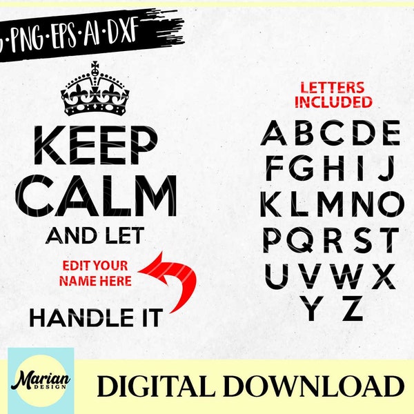 Keep calm svg, keep calm and let you handle it, keep calm shirt, keep calm svg file, keep calm tshirt, keep calm print