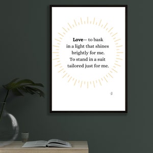 Poem Print, Original Poetry Print, Love yourself, Love Poem, Typography Wall Art, Black Artist, Love