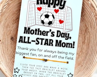 Soccer MOM Mother's Day, All Star Soccer Mom, Soccer Mothers Day, Soccer Wish Bracelet