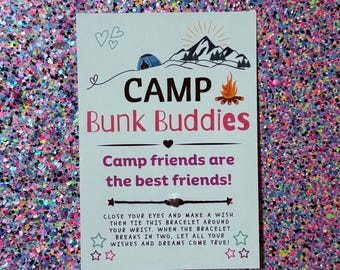 Camp Wish Bracelet: Bunk Buddies Friendship Gift, Camping Party Favor