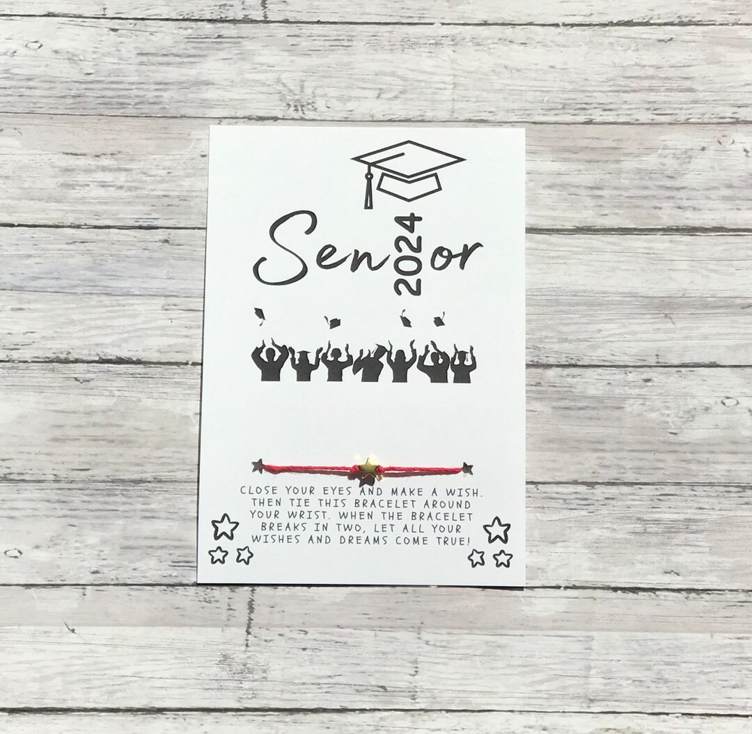 Senior 2025 Graduation Wish Bracelet Gift With Card - Etsy
