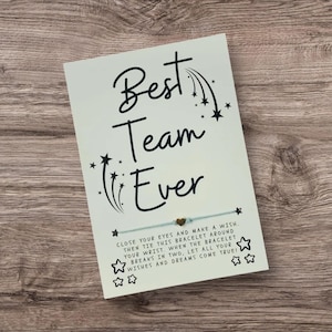 Best Team Ever,  Wish Bracelet, Team Gifts, Gift for a Team, Employee Appreciation Gifts, Team Favors, Thank You Gifts, Bulk Team Gifts