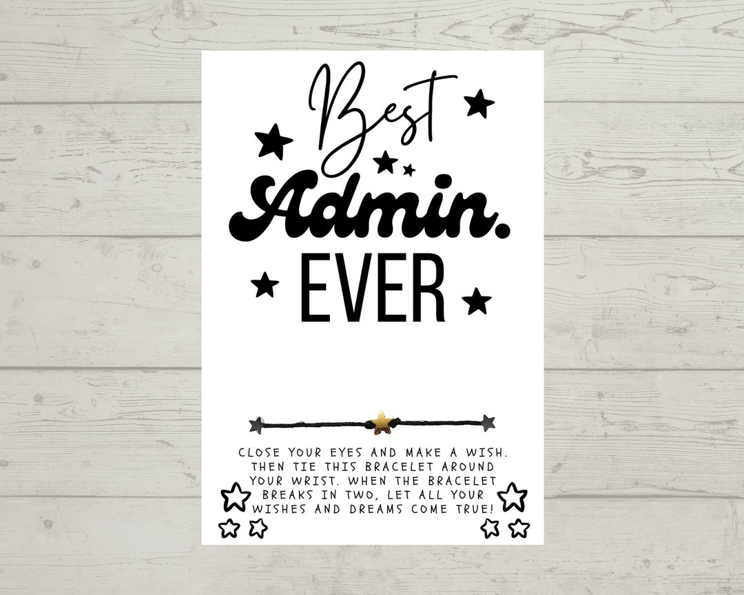 Administrative Professionals Day Gift, Wish Bracelet, Office Staff ...